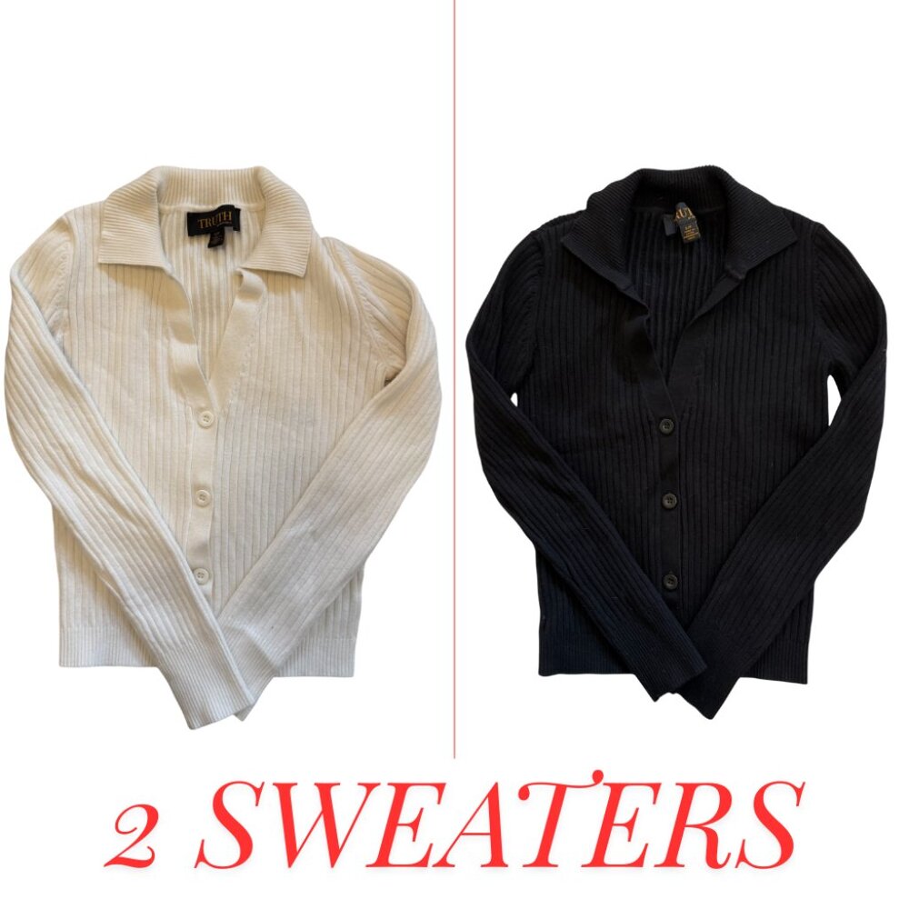 NWOT Ribbed Polo Cardigan Bundle